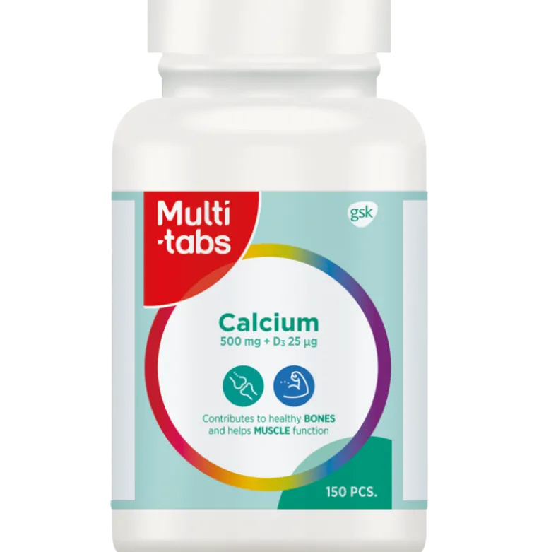 Multitabs Kalk 500 mg + D3 Tabletter (150 stk)