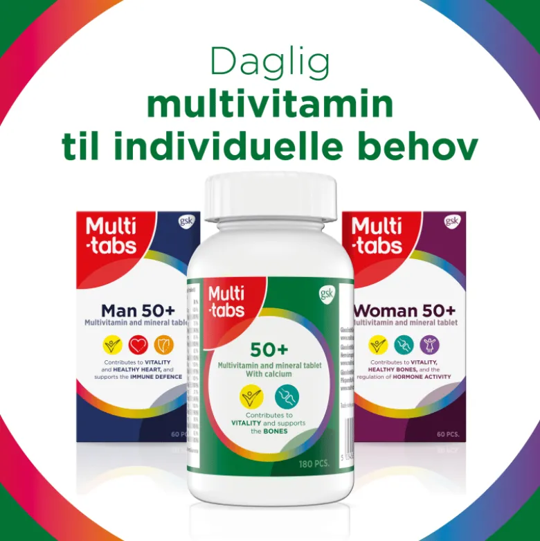 Multitabs 50+ Tabletter (180 stk)