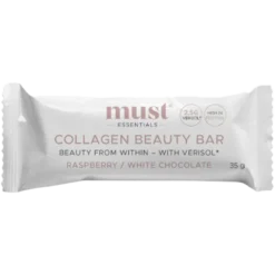MUST Essentials Verisol Kollagen Bar Hindbær & Hvid Chokolade (35 g)