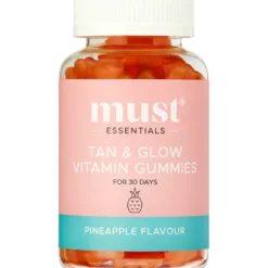 Must Essentials Vitamin Gummies Pineapple Tan & Glow (60 stk)