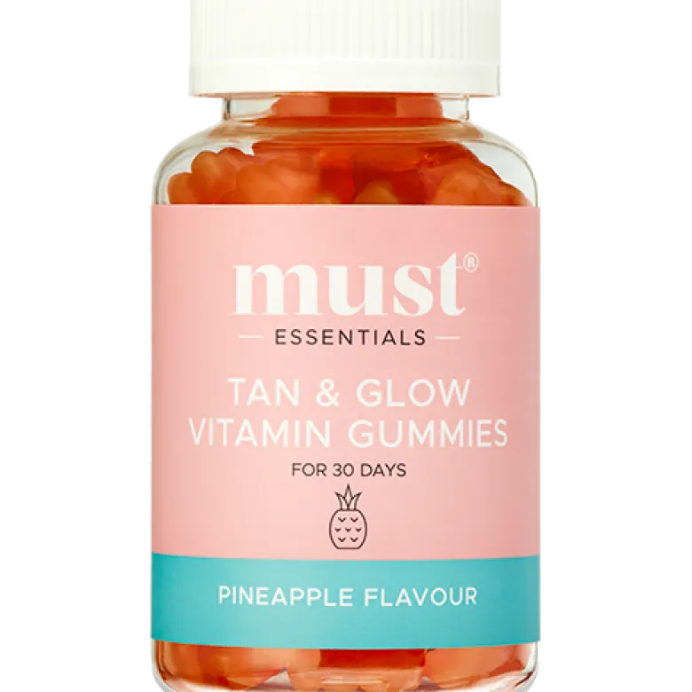Must Essentials Vitamin Gummies Pineapple Tan & Glow (60 stk)