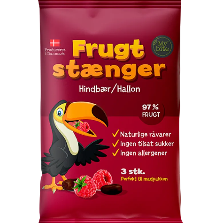 MyBite Frugtstænger Hindbær (60 g)