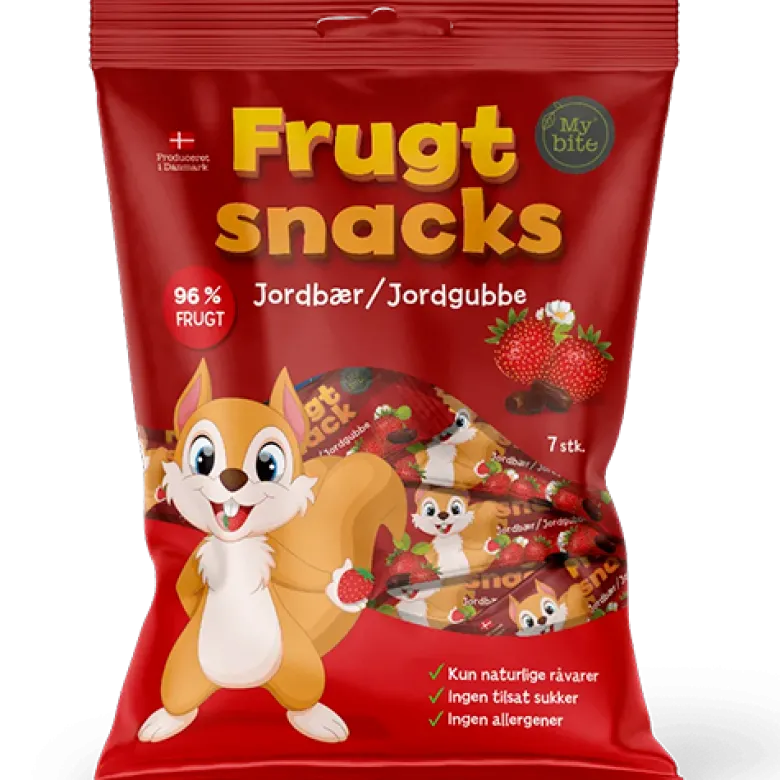 MyBite Mini FrugtBar Jordbær (100 g)