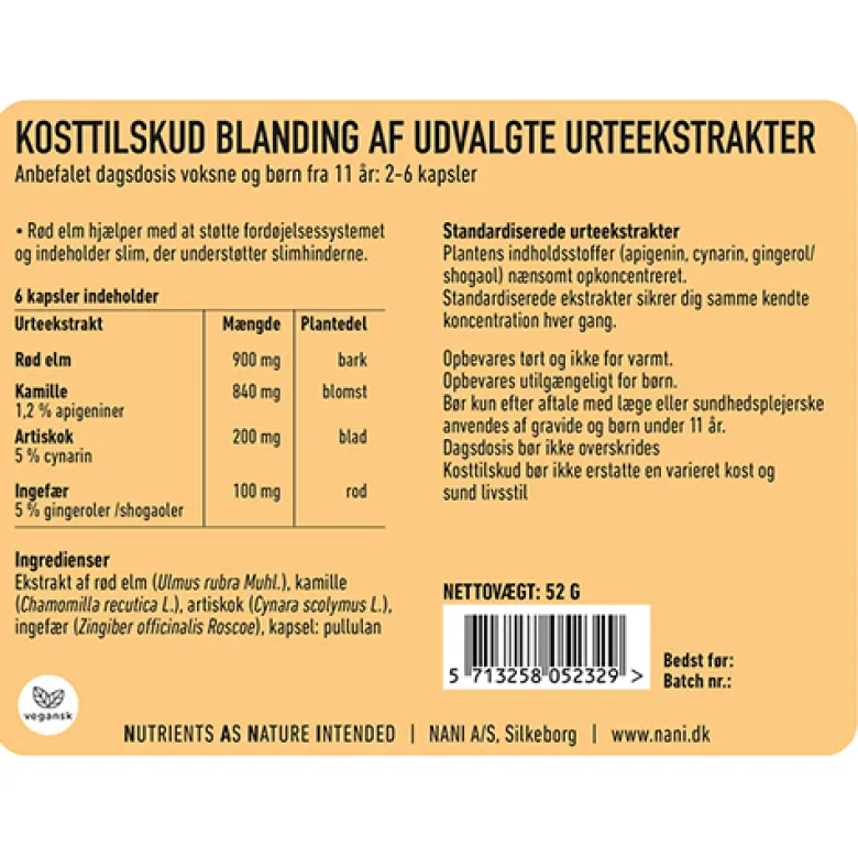 Nani Fordøjelse (120 kaps)