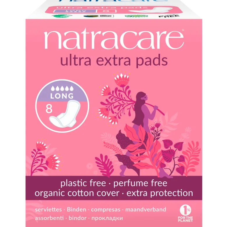 Natracare Ultra Extra Bind Long (8 stk)
