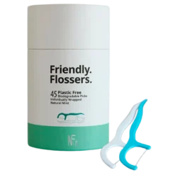 Natural Family Co. Friendly Flossers Tandstik (45 stk)