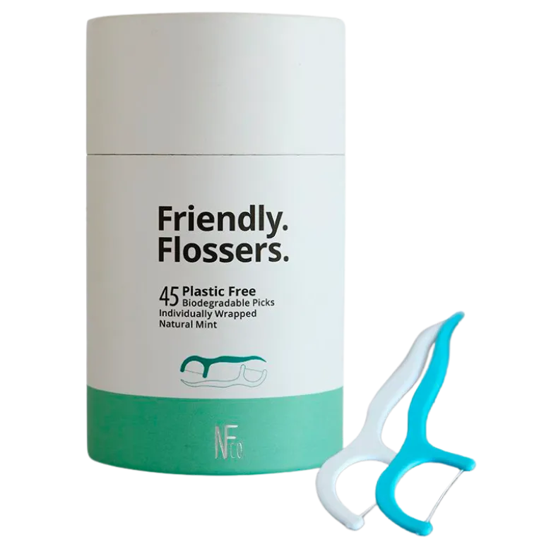 Natural Family Co. Friendly Flossers Tandstik (45 stk)