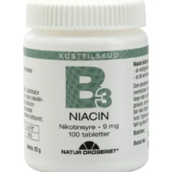 Natur Drogeriet B3 Niacin Nikotinsyre 9 mg (100 tab)
