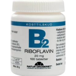 Natur Drogeriet B2 Riboflavin 20 Mg (100 tab)