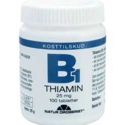 Natur Drogeriet B1 Vitamin 25 Mg (100 tab)