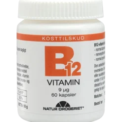 Natur Drogeriet B12 Vitamin 9 ug (60 kapsler)