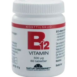 Natur Drogeriet B12 Vitamin 500 ug (60 tabletter)