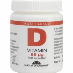 Natur Drogeriet D-Vitamin 85 µg (180 tabl)