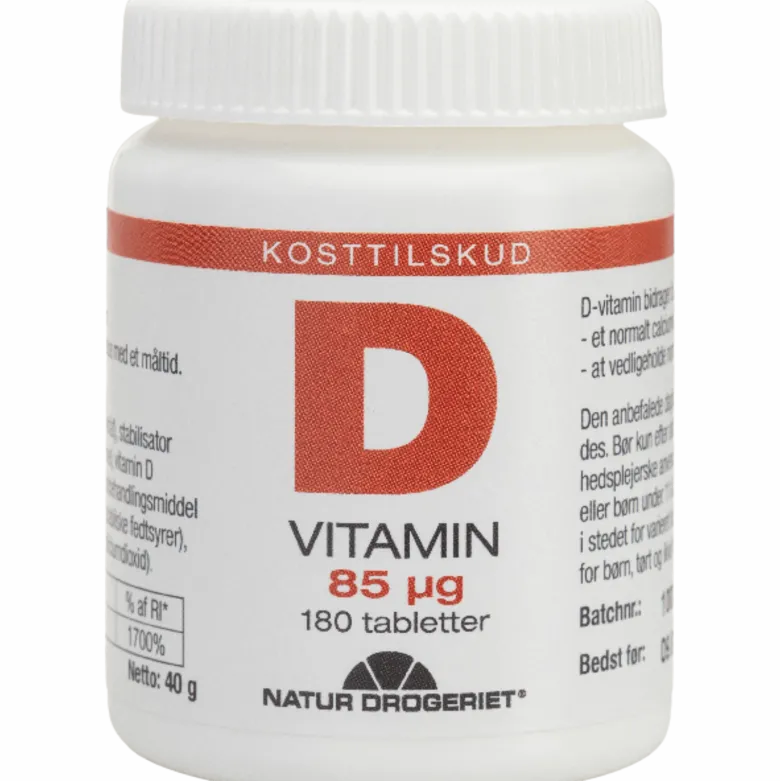 Natur Drogeriet D-Vitamin 85 µg (180 tabl)