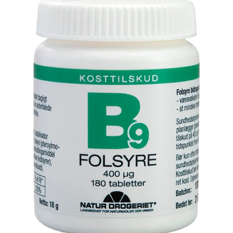 Natur Drogeriet Folsyre B9 (180 tabletter)