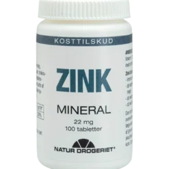 Natur Drogeriet Zink 22 mg Tabletter (100 tabl)