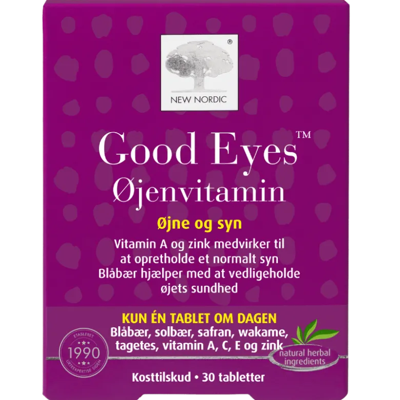 New Nordic Good Eyes Øjenvitamin (30 tabl)