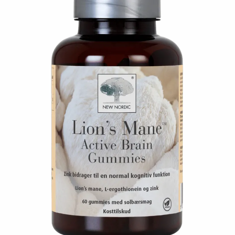 New Nordic Lions Mane Active Brain Gummies (60 stk)