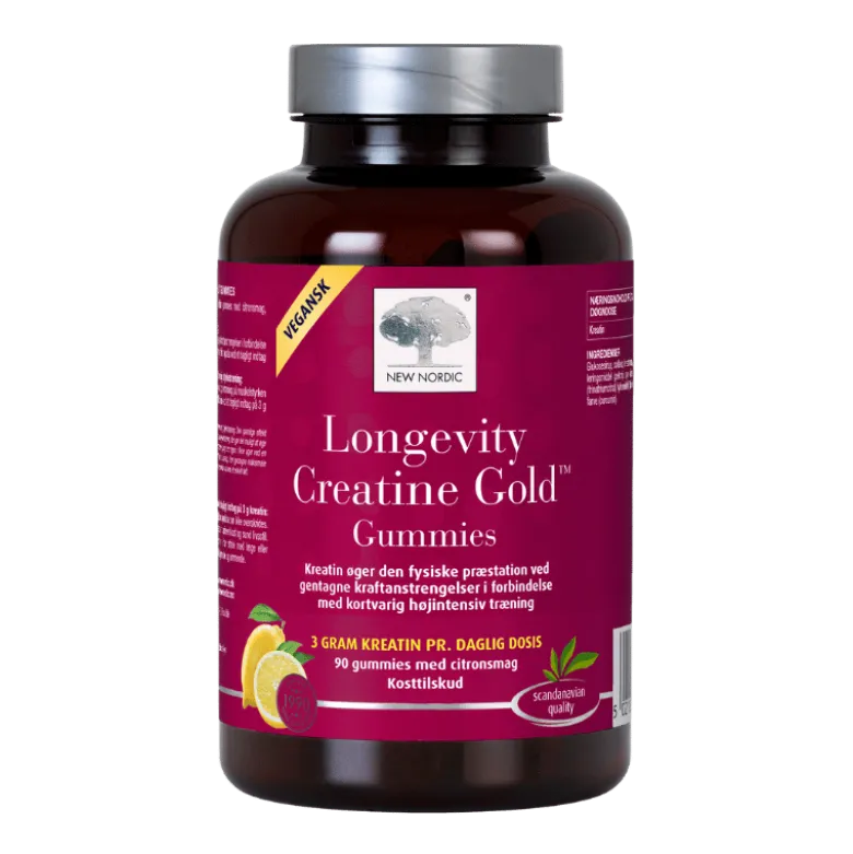 New Nordic Longevity Creatine Gold Gummies (90 stk)