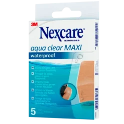 Nexcare Aqua Clear MAXI Vandtæt Plastre - 60 mm x 88 mm (5 stk)