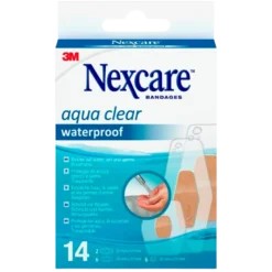 Nexcare Aqua Clear Waterproof Plasters, Assorted (14 stk)