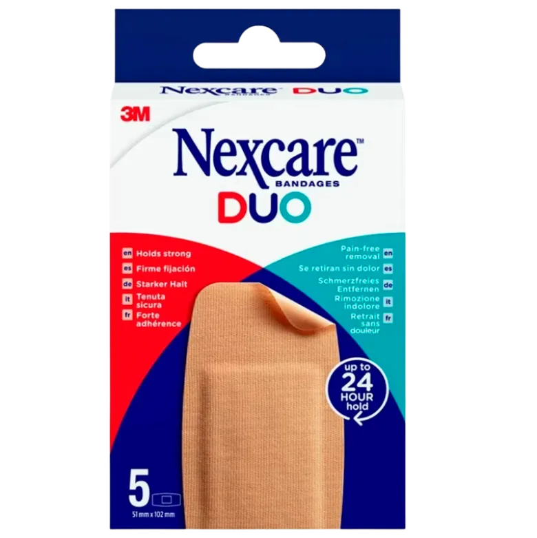 Nexcare DUO Plastre MAXI - 51 mm x 102 mm (5 stk)
