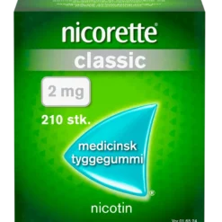 Nicorette Classic Medicinsk Tyggegummi 2 mg (210 stk)