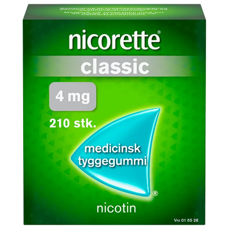 Nicorette Classic Medicinsk Tyggegummi 4 mg (210 stk)