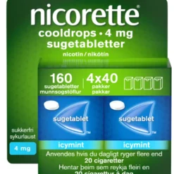 Nicorette Cooldrops Sugetabletter 4 mg (160 stk)