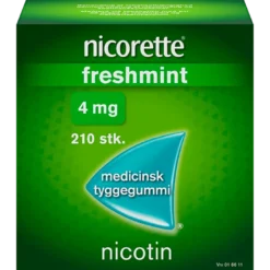 Nicorette Freshmint Medicinsk Tyggegummi 4 mg (210 stk)