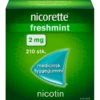 Nicorette Freshmint Medicinsk Tyggegummi 2 mg (210 stk)