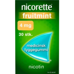 Nicorette Fruitmint Medicinsk Tyggegummi 4 mg (30 stk)