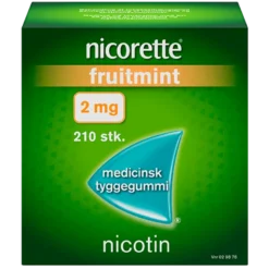 Nicorette Fruitmint Medicinsk Tyggegummi 2 mg (210 stk)