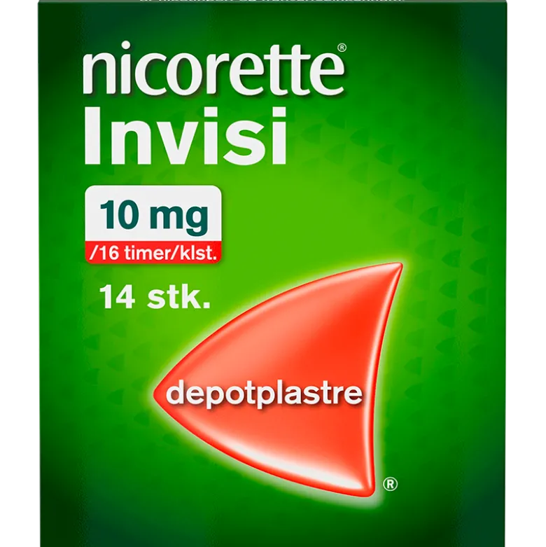 Nicorette Invisi Depotplaster 10 mg/16 t (14 stk)