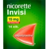Nicorette Invisi Depotplaster 15 mg/16 t (14 stk)