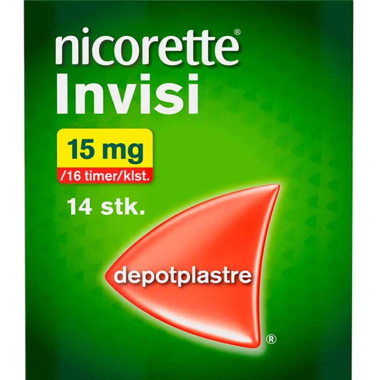 Nicorette Invisi Depotplaster 15 mg/16 t (14 stk)