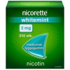 Nicorette Whitemint Medicinsk Tyggegummi 2 mg (210 stk)