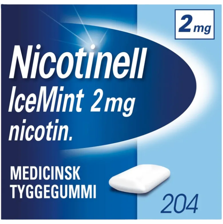 Nicotinell Icemint Medicinsk Tyggegummi 2 mg (204 stk)