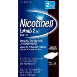 Nicotinell Lakrids Tyggegummi 2 mg (24 stk)