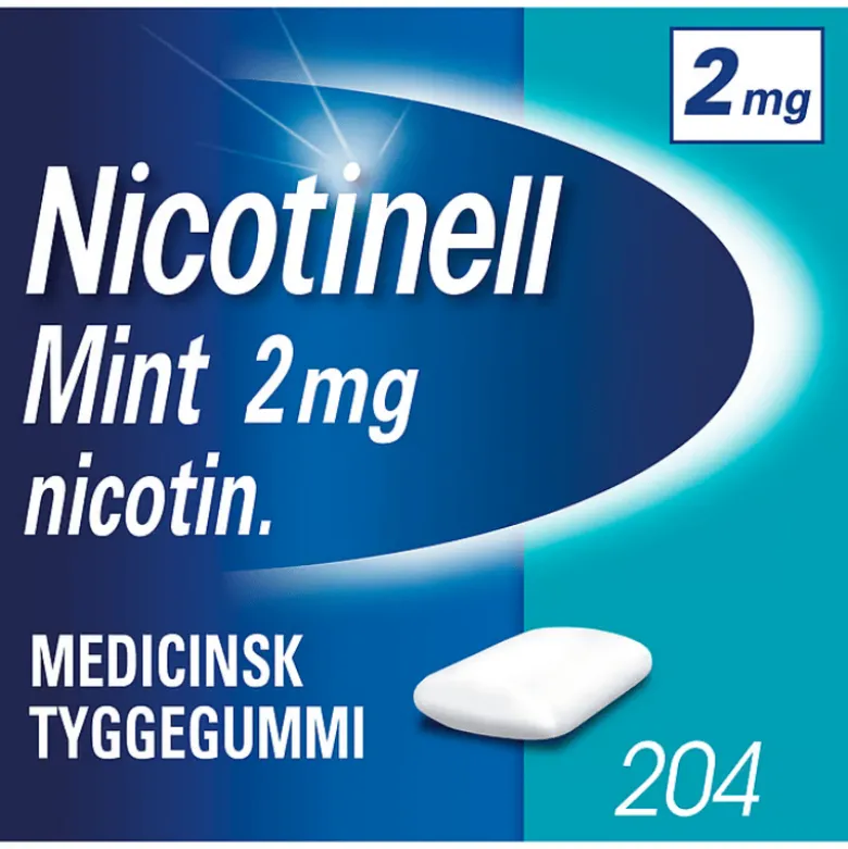 Nicotinell Mint Tyggegummi 2 mg (204 stk)