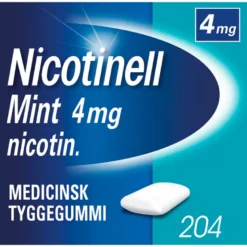 Nicotinell Mint Tyggegummi 4 mg (204 stk)