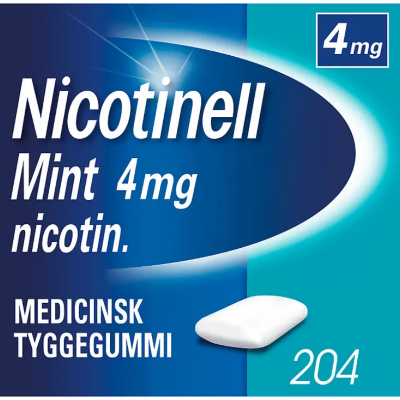 Nicotinell Mint Tyggegummi 4 mg (204 stk)