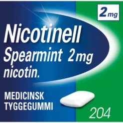 Nicotinell Spearmint Medicinsk Tyggegummi 2 mg (204 stk)