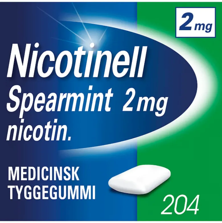 Nicotinell Spearmint Medicinsk Tyggegummi 2 mg (204 stk)