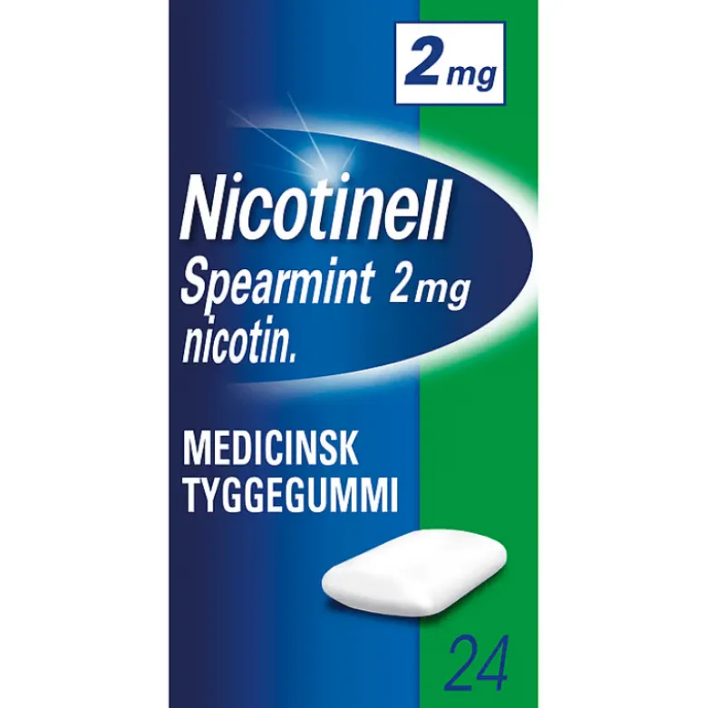 Nicotinell Spearmint Medicinsk Tyggegummi 2 mg (24 stk)