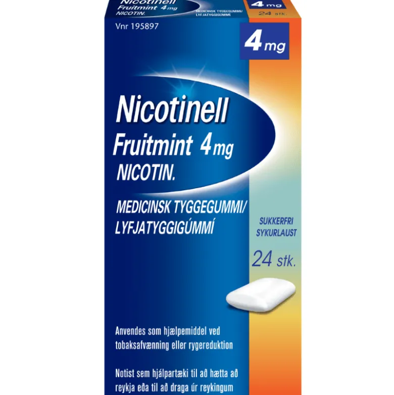 Nicotinell Tyggegummi Fruitmint 4 mg (24 stk)