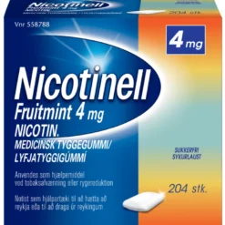 Nicotinell Tyggegummi Fruitmint 4 mg (204 stk)