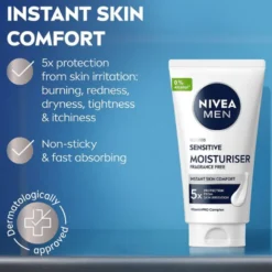 Nivea For Men Sensitive Moisturiser Face Cream (75 ml)