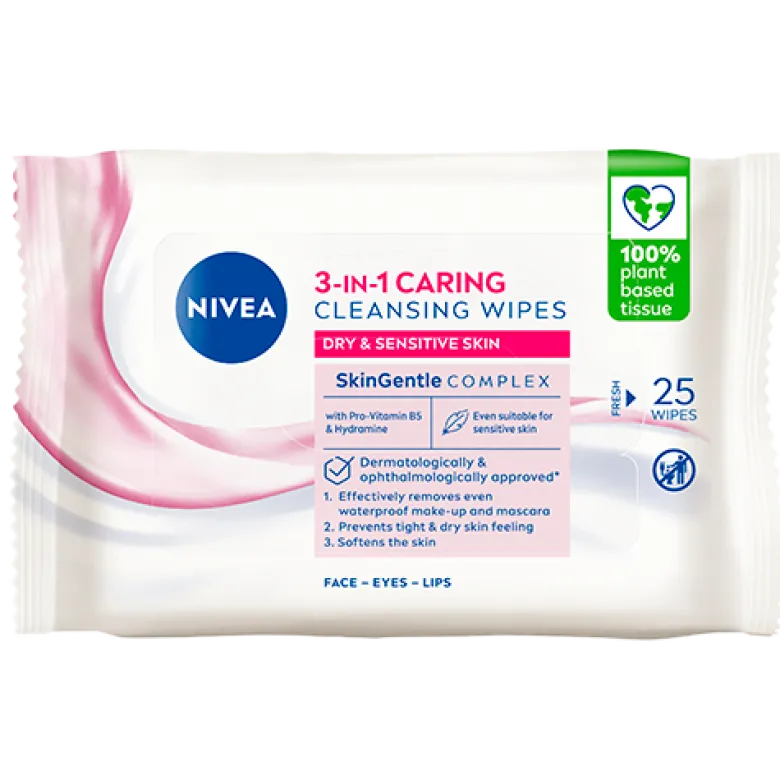Nivea Gentle Cleansing Wipes (25 stk)