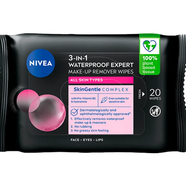 Nivea MicellAIR Expert Make-up Remover Waterproof Wipes (20 stk)